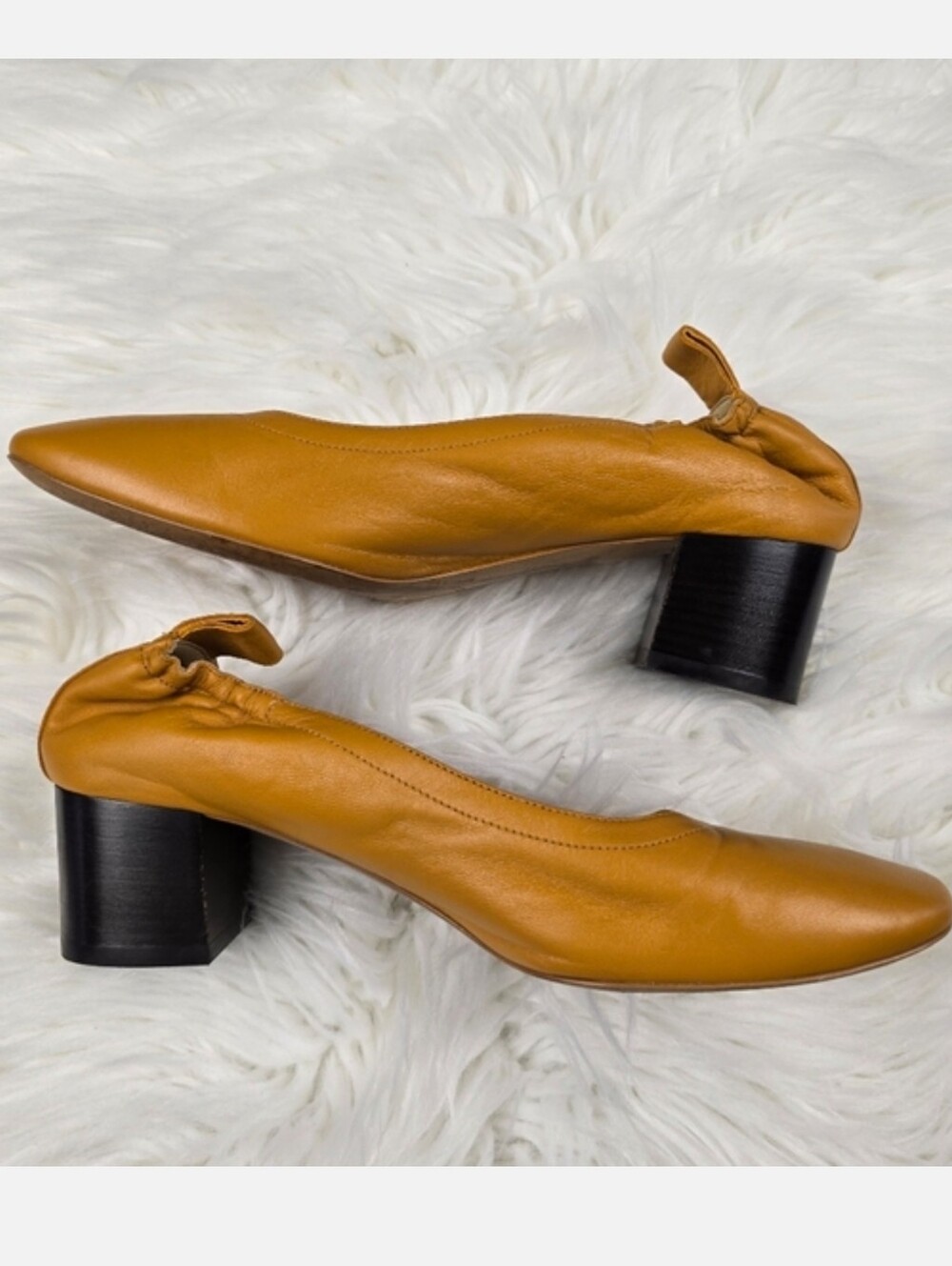 Everlane The Day Italian Leather Block Heel  Shoe Size 6